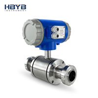 Medidor de Flujo Magnético de Acero Inoxidable Directo de Fábrica, Modbus, para Jarabe, Aceite de Cocina, Abrazadera Higiénica, Medidor de Flujo Electromagnético, OEM, CE, ISO