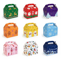 Boîtes cadeaux en papier personnalisées, colorées, nouveau design, pour fêtes, boîtes à biscuits, anniversaires, grand format, avec pelliculage mat, gaufrage et éponge
