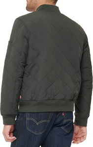 Veste bomber rembourrée pour homme avec logo personnalisé OEM ODM, col montant, sweat-shirt chaud, jogging d'hiver, sport, décontracté, service direct, devant - Product Image 5