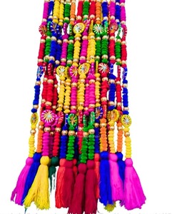 Woolen Multicolor <b>Pom</b> <b>Pom</b> Mirror Bead Tassel Garland Wedding Christmas Party New Home Vintage Decor Gift - Product Image 2