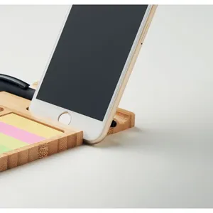 Support de téléphone en bambou durable TREVIS pour merchandising de bureau - Product Image 1