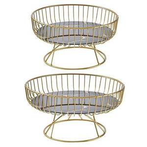 Alta demanda, nueva cesta de almacenamiento de frutas de alambre de Metal, atractivo acabado de hierro, superventas para decoración para sala de estar, cestas de almacenamiento - Product Image 1