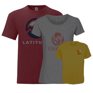 Camiseta ajustada informal para mujer ecológica de alta calidad, etiqueta privada impresa personalizada, manga corta, 100% algodón, cuello en V, EL - Product Image 1