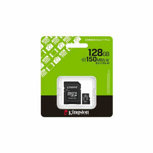Carte mémoire Micro SD Kingston SDCS3/128 Go avec adaptateur, classe 10, vitesse optimale, en plastique, compatible avec téléphone, DVR, caméra, MP3, GPS - Product Image 3