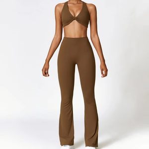 Leggings Deportivos Casuales de Cintura Alta con Corte Acampanado, Personalizados 2026, Tela Elástica de Spandex/Poliéster, Control de Abdomen, Transpirables y de Secado Rápido - Product Image 5