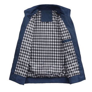 "Vestes pour hommes Veste bleu marine Haute qualité avec doublure intérieure Veste col montant pour hommes" - Product Image 3