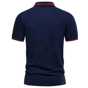 Camisetas Polo de manga corta lisas informales de estilo personalizado para hombre, camisetas polo de talla grande de algodón 100% para hombre, camiseta Ringer - Product Image 3