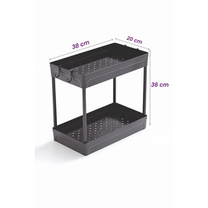 Étagère de rangement à quatre niveaux pour évier, organisateur en plastique pour la cuisine et la salle de bain, pour les produits de nettoyage, empilable, design minimaliste et écologique - Product Image 5