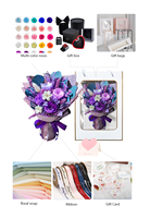 Handgefertigter Konservierter Blumenstrauß Echte Konservierte Blumen Getrocknete Rosen Valentinstag-Geschenk für Heim-Tischdekoration Blumengeschenk