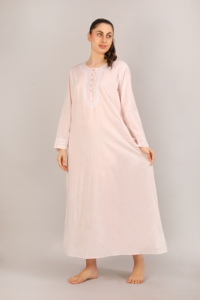 Conjunto de traje de noche y vestido de noche de algodón de lujo para mujer, ropa de dormir suave transpirable, camisones para una noche cómoda - Product Image 2