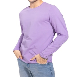 Alta calidad 100% algodón personalizado de gran tamaño de larga duración transpirable algodón poliéster deporte correr gimnasio de talla grande Camiseta de manga completa - Product Image 1