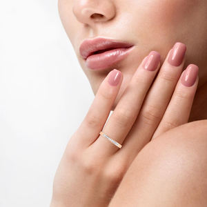 Anillo de Compromiso con Engaste de Bisel Moderno, Chapado en Oro de 14K/18K sobre Plata de Ley, Diamante Cultivado en Laboratorio Certificado por IGI, Regalo de Boda - Product Image 6