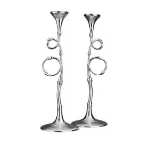 Bougeoir en métal de luxe, décoration d'intérieur, élégant, plaqué or et argent, bougeoir en acier inoxydable, décoration de table pour événements - Product Image 6