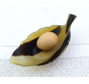 Bol en corne de buffle en forme de feuille fait à la main et poli parfait pour la décoration de table rustique accessoire de cuisine écologique et unique - Product Image 6