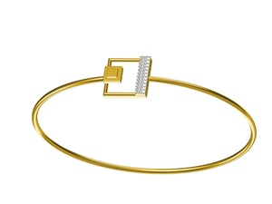 B2B Exclusive 14KT Fine <b>Gold</b> Kada Bracelet Handcrafted Luxury Diamond <b>Bangle</b> Strengthening Global Retail Networks for Discerning - Product Image 2