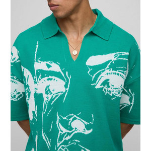 Polo personnalisé grande taille pour hommes 100% coton Chemise en toile à motif uni imprimé personnalisé de qualité supérieure - Product Image 3