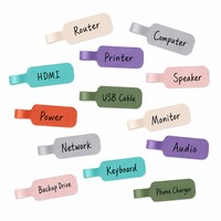 Étiquettes pour câbles et fils de grande taille, étiquettes d'identification de fils multicolores, étiquettes d'écriture manuscrites réutilisables pour l'organisation