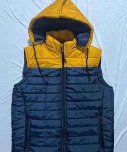 Blouson matelassé vintage en laine personnalisable avec logo brodé, capuche et motif patchwork 3D, service ODM/OEM disponible, taille XS pour l'hiver - Product Image 5