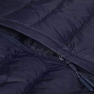 Hot Selling Lightweight Men's Slim Leather Winter Puffer <b>Jacket</b> High Street Casual <b>Mandarin</b> <b>Collar</b> Breathable Full Sleeve Canvas - Product Image 5