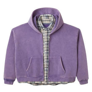 Sudadera con Capucha Personalizada 2025, Estilo Vintage, Lavada, Mezcla de Algodón Grueso, Corte Regular, con Cierre y Estampado Digital para Hombre, Invierno - Product Image 5