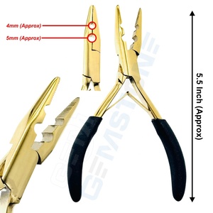 Professional Stainless Steel Hair Extension <b>Tool</b> Kit 2 Hole Micro Bead Closer <b>Plier</b> Opener <b>Plier</b> Pulling Loop Clips Needles - Product Image 3