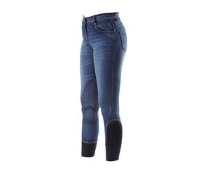 Culotte en jean antidérapante en Silicone pour femme, pantalon en jean taille haute pour l'équitation - Product Image 1