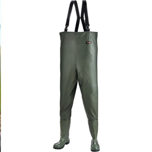 Waders vert olive taille standard 47 avec bottes de sécurité S5 EN20345 Conformité Norvège - Product Image 2