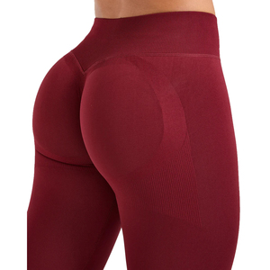 Servicio OEM, Mejor Precio, Leggings de Yoga Personalizados para Mujer, de Alta Calidad, Antibacterianos, Sin Costuras, con Logotipo en la Cintura, Profesionales, Color Marrón Sólido - Product Image 6