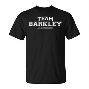 T-shirt Team Barkley noir pour adulte, unisexe, col rond, manches courtes, promotionnel - Product Image 2
