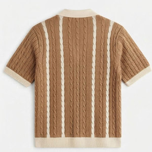 Polo en maille pour homme, vente en gros, mode décontractée, manches courtes, logo personnalisé, marque privée - Product Image 2