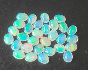 3x4mm-10x14mm โอปอลเอธิโอเปียนธรรมชาติทรงวงรีทรงหลังแบนทรงหลวมโอปอลอัญมณีคุณภาพสูงสำหรับการทำเครื่องประดับ - Product Image 5