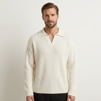 Atellier Julls Odm & Oem, polo en tricot pour homme de haute qualité, printemps et été, manches longues, coupe ajustée, pull-over