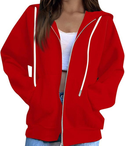 Sweats à capuche zippés pour femmes acceptés par OEM Sweatshirt en coton pour femmes Sweatshirts à capuche zippés respirants pour femmes - Product Image 5