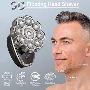 Afeitadora Eléctrica Ergonómica Giratoria para Hombres Calvos, Uso en Seco/Húmedo, Impermeable IPX7, con Pantalla LED para Cara y Cuerpo - Product Image 2