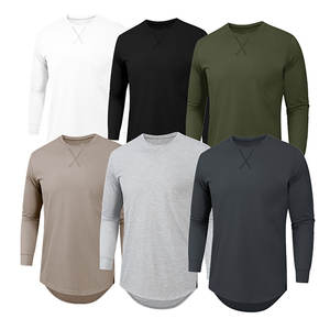 Comfort OEM <b>Men's</b> T-<b>Shirts</b> Gym Long Sleeve Fitted <b>Stretch</b> Compression Camiseta Fitness Athletic Wear - Product Image 4