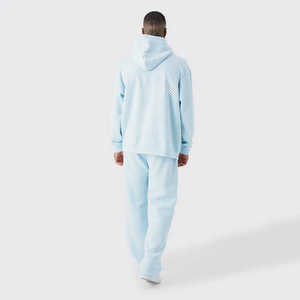 Personalizado de alta calidad Jogger chándal hombres peso pesado estilo callejero Hip Hop pantalones de chándal de gran tamaño y Sudadera con capucha conjunto sudaderas con capucha hombres - Product Image 5