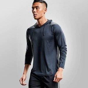 Quick Dry Men Running Men Gym Fitness Clothing Hoodie Training Sweater Men Long Sleeve Workout Hoodie - Product Image 4