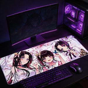XXL 8030cm Anime <span class=keywords><strong>Demon</strong></span> <span class=keywords><strong>Slayer</strong></span> Butterfly Girls Extended Gaming Mouse Pad |   Repose-poignet chauffant, surface antidérapante et résistante à l'eau - Product Image 6