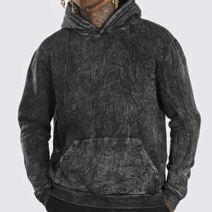 Sudadera con Lavado Ácido Personalizada al por Mayor, Sudadera Holgada de Algodón Suave con Lavado Vintage y Hombros Caídos para Ropa Casual de Calle - Product Image 1