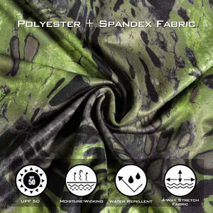 Camisas de pesca de poliéster UPF50 + de alta calidad, de secado rápido UV jersey con capucha, diseño transpirable, rendimiento de protección solar, poliéster 100% - Product Image 5