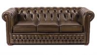 Canapé d'angle en L en cuir véritable et bois massif, design européen antique, trois places, confortable, style vintage pour salon de villa