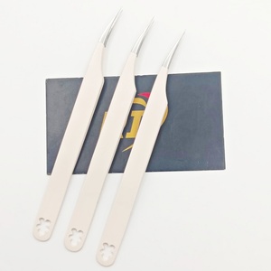 Pince à épiler d'isolement en forme de dauphin professionnelle en gros pour l'extension de cils antimagnétique de précision en acier inoxydable - Product Image 3