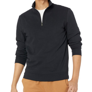 Logo personnalisé hommes polaire sweat quart 1/4 demi fermeture éclair col haut col montant sweat fermeture éclair à capuche - Product Image 6