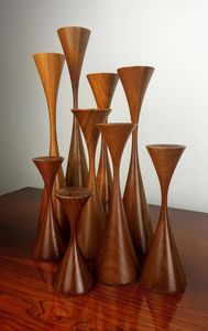 Bougeoir t-light en bois de conception unique fait à la main, matériau naturel indien de haute qualité, artisanat de Noël Z, autre bougie - Product Image 4