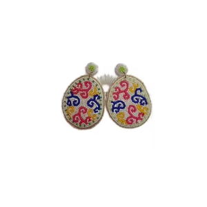 Pendientes Hechos a Mano con Cuentas de Pascua, Joyería Clásica con Forma de Huevo, Accesorios Elegantes para Fiestas y Festivales - Product Image 2