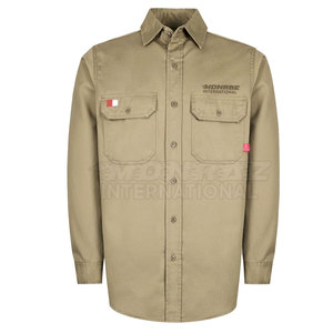 Solid Color Long Sleeves Men <b>Welding</b> <b>Shirts</b> Customized Logo New Style Turn Down Collar Men <b>Welding</b> <b>Shirts</b> - Product Image 1