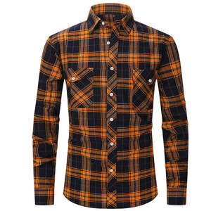 Tela de Franela Teñida con Hilo de Primera Calidad, Material de Algodón Ligero, Camisas de Franela Casuales para Hombre 2026 OEM - Product Image 4
