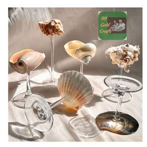 Coupe à vin en coquille de conque du Vietnam, artisanale, gobelet en coquillage pour les fêtes sur le thème de la plage et la décoration haut de gamme - Product Image 2