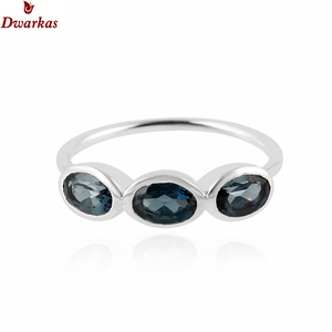 Bague de cocktail en argent sterling 925 plaqué or faite à la main, pierres précieuses semi-précieuses à la mode personnalisées, fêtes de mariage classiques - Product Image 6