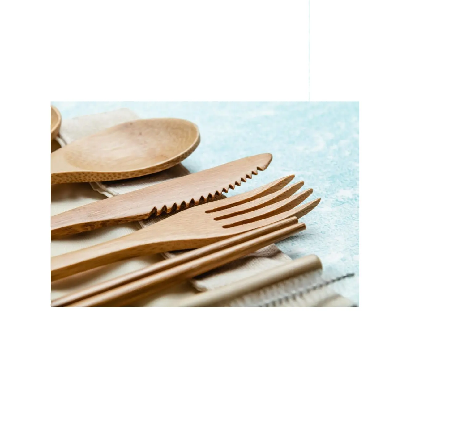 Ramah lingkungan Vintage sendok kayu garpu pisau Set alat makan kayu untuk makanan restoran menggunakan terlaris